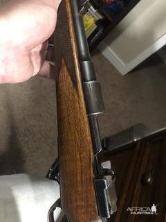 1907 Rigby in 303 British Rifle with an original slant box commercial Oberndorf Mauser action