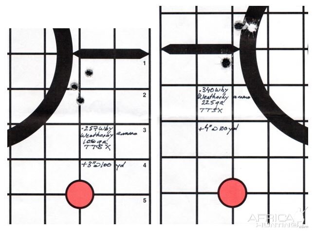 257 Wby & .340 Wby zero @ 100 yd Range Shooting