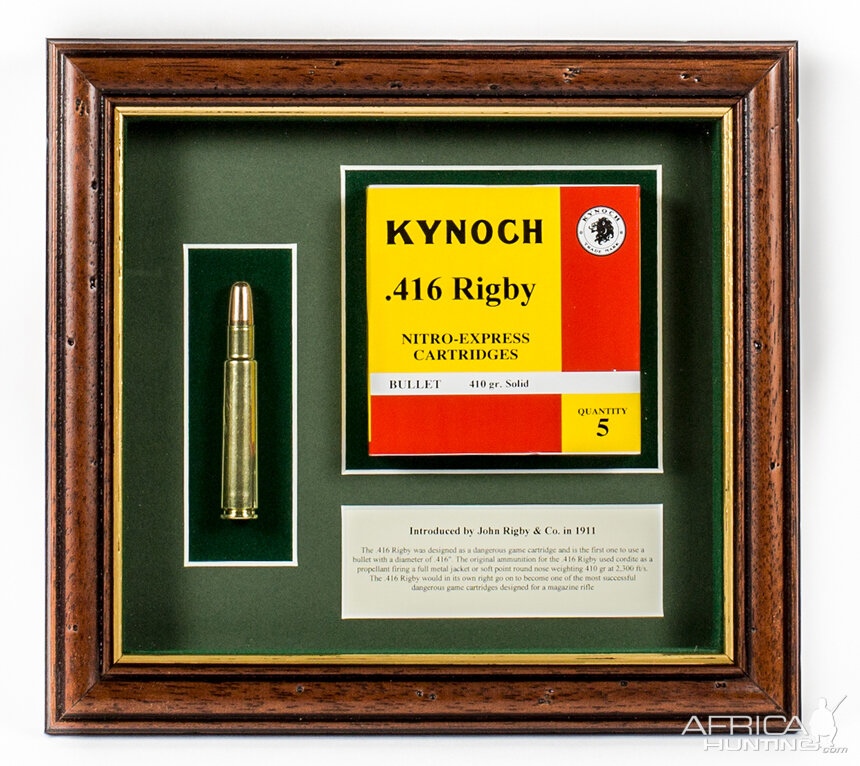.416 Rigby with Box Cartridge Board from African Sporting Creations