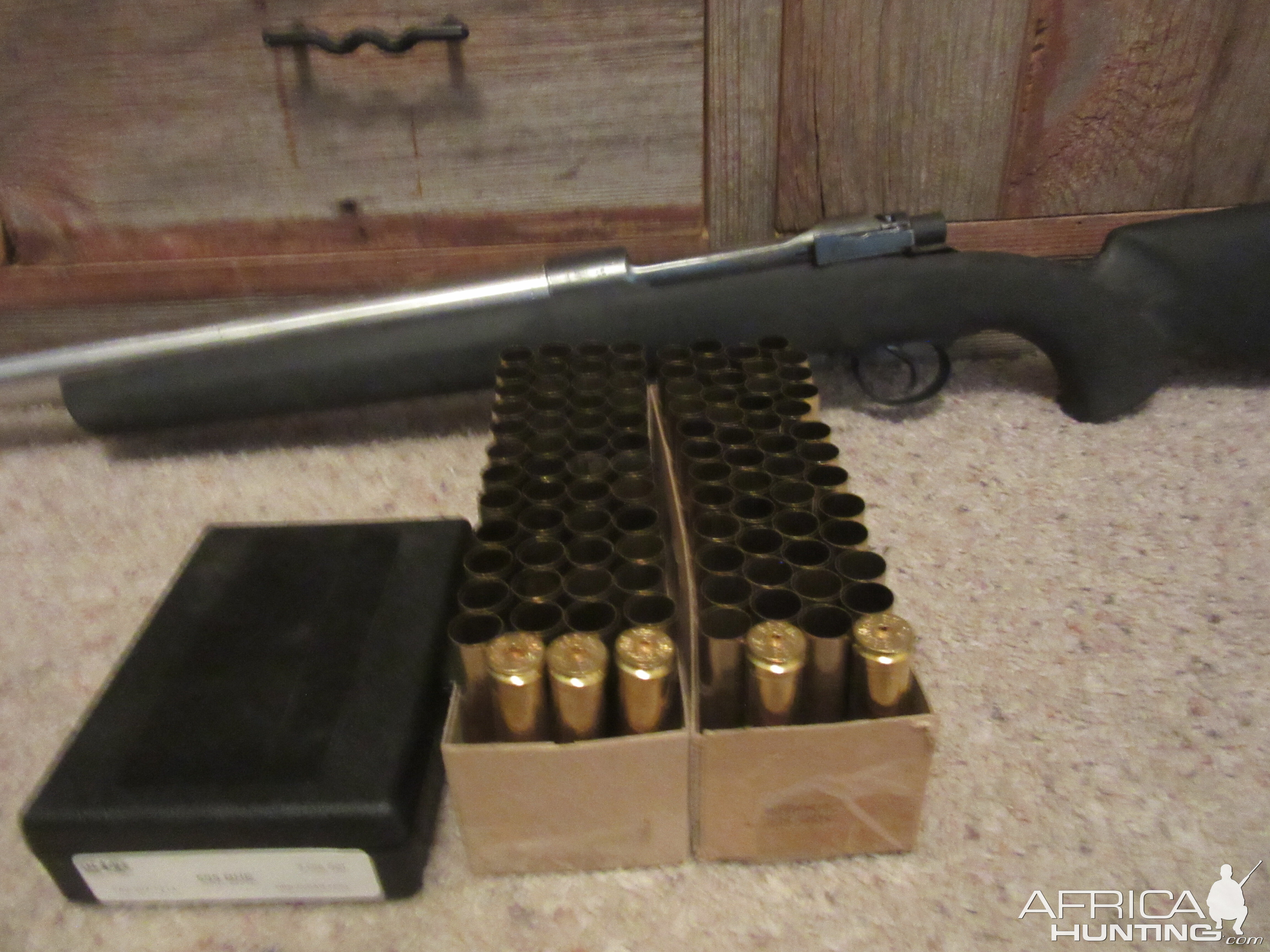 585 Hubel Rifle with Enfield action & Brass