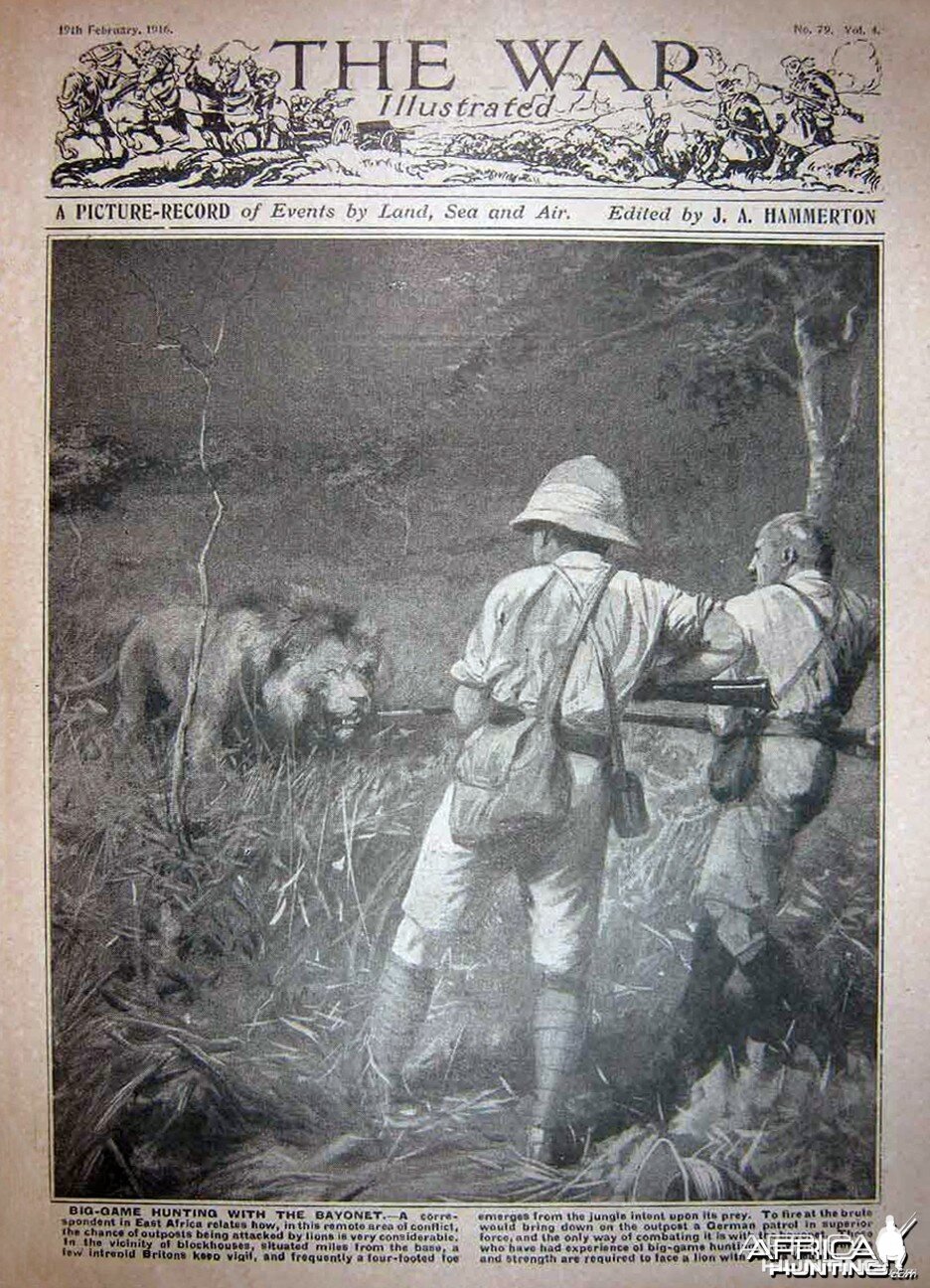 Big game hunting with the bayonet in Africa