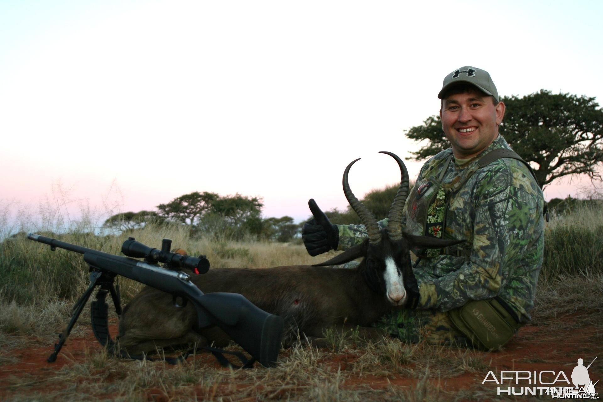 Black springbok hunted with  muzzleloader