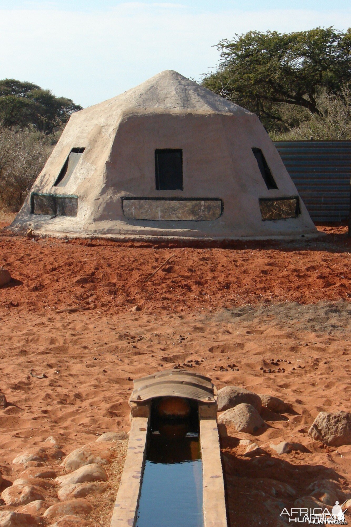 Bowhunting Blind at Wintershoek Johnny Vivier Safaris in South Africa