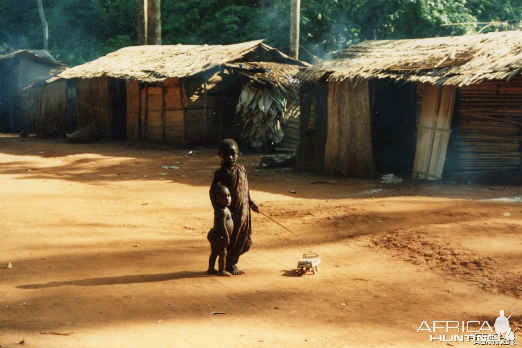 Camp in the forest of Cameroon