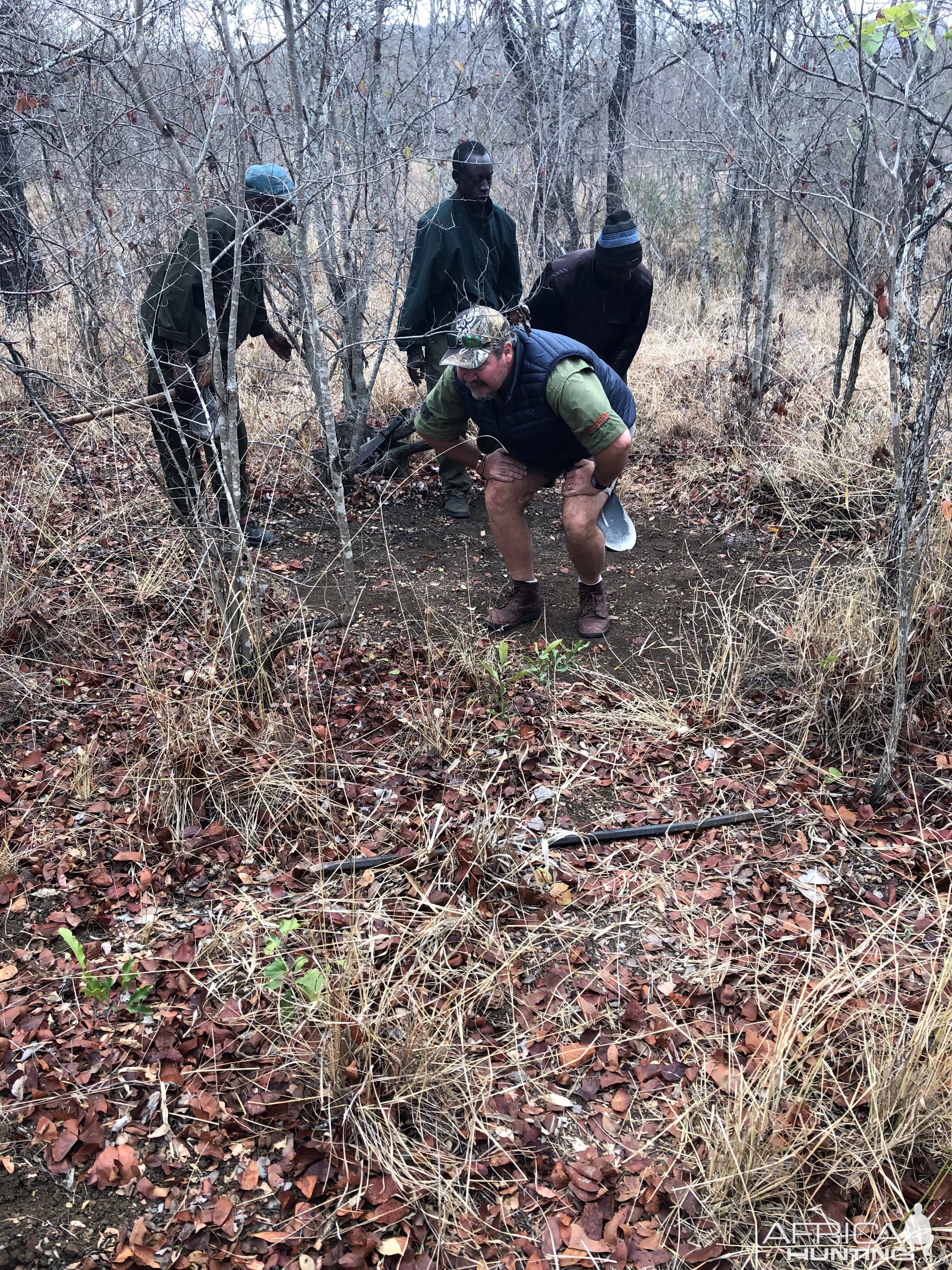 Checking out the view from where we will set up the blind