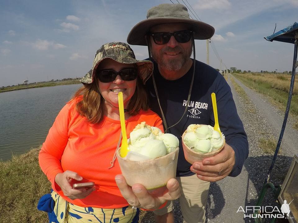 Coconut ice cream delivered to the barramundi spot