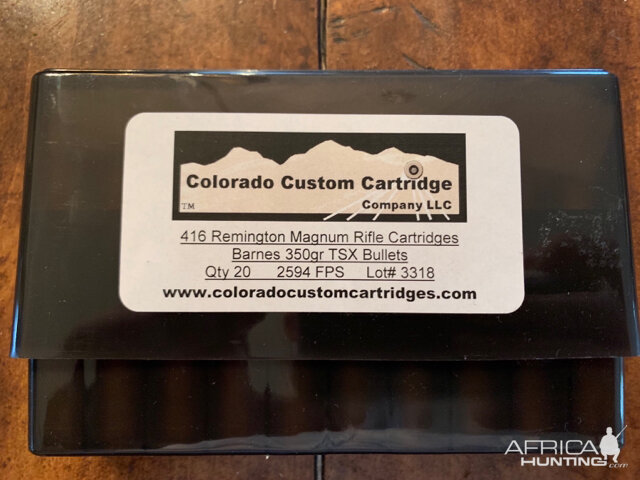 Colorado Custom Cartridge with Barnes 350gr TSX