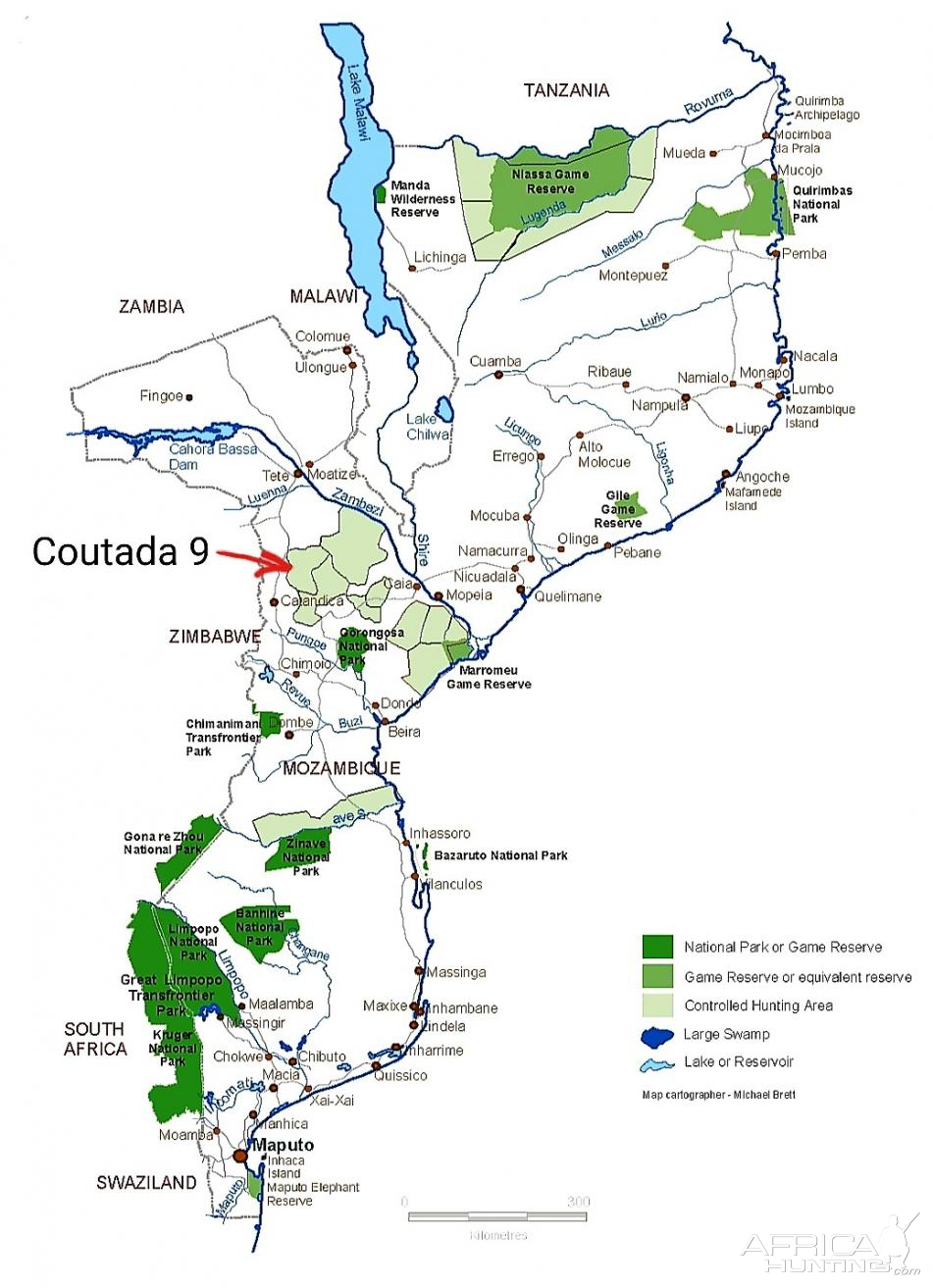 Coutada Map Mozambique