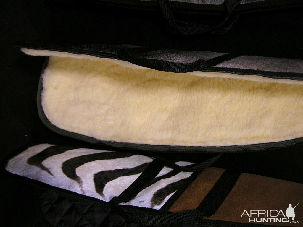 Custom made Rifle cases with African Backskins