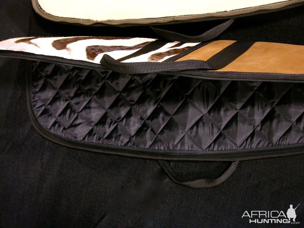 Custom made Rifle cases with African Backskins