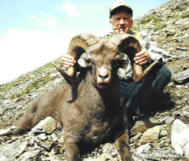 Dr. James E. Conklin (1926-2001) with Ram, Big Game Hunter