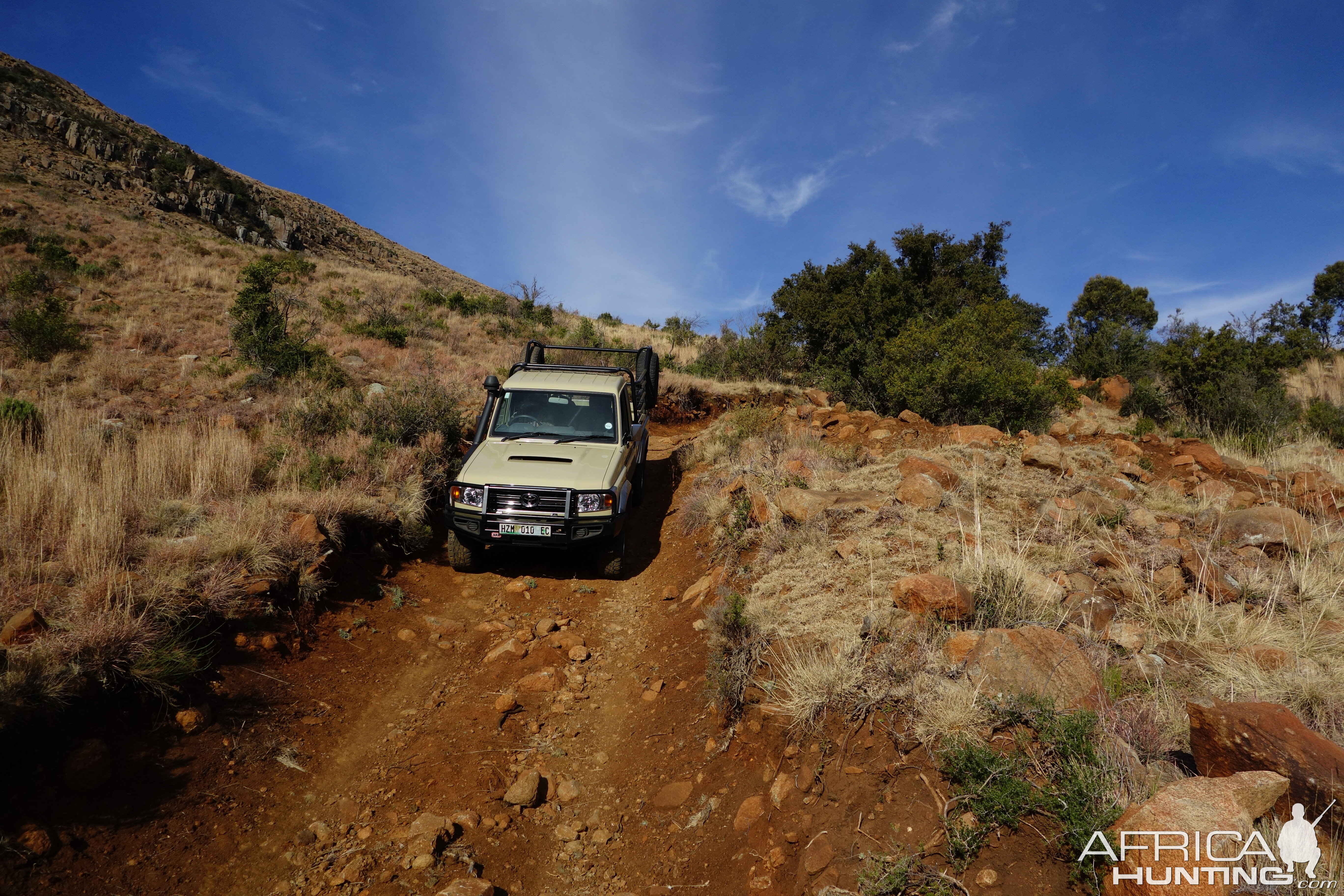 Driving to an untouched paleolithic site featuring rare rock paintings