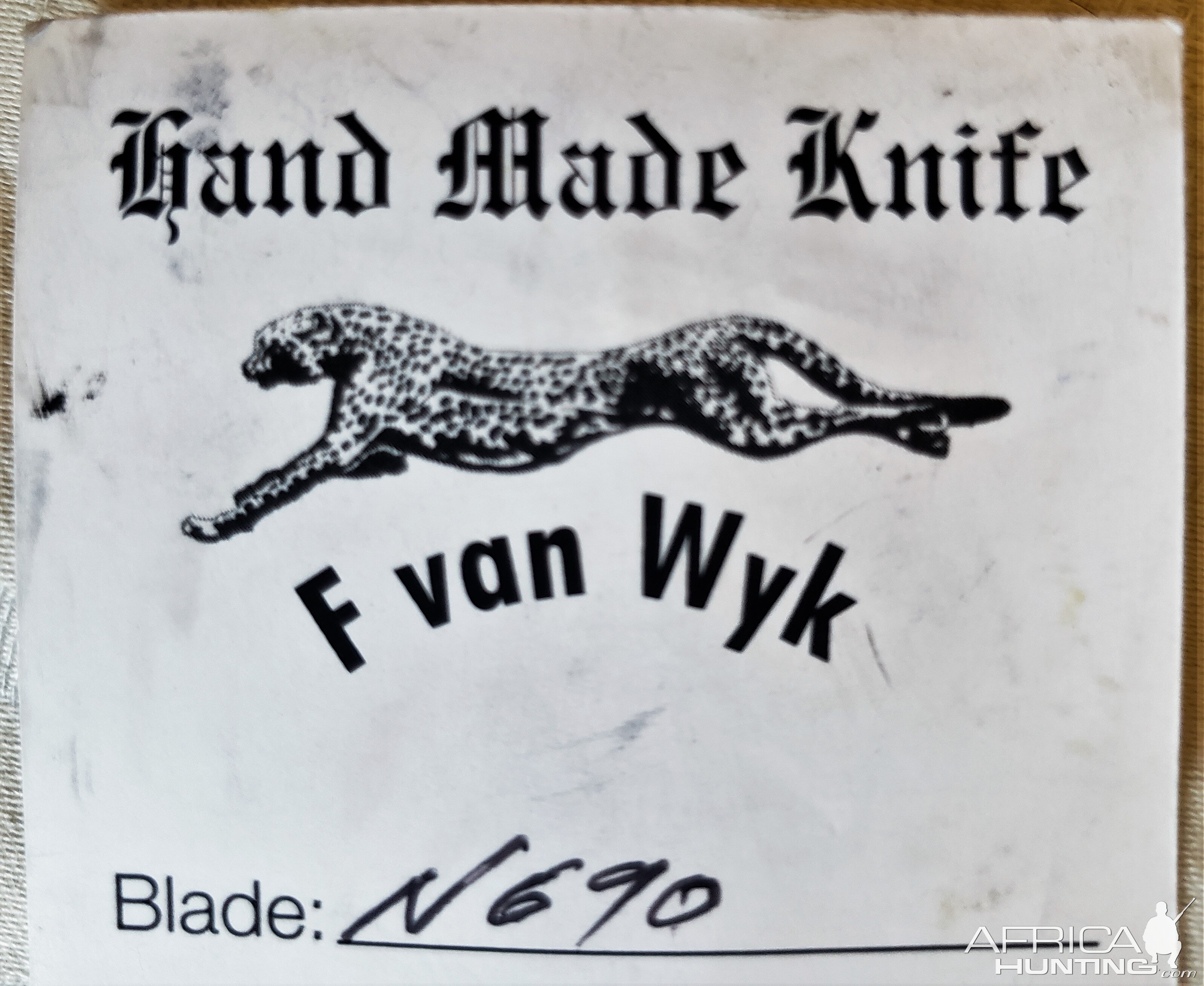 F van Wyk Custom Knives