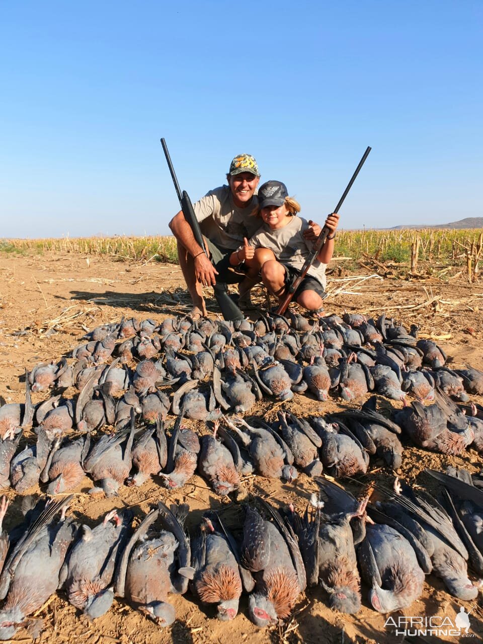 Father, Son Rock Pigeon Shoot Zululand South Africa