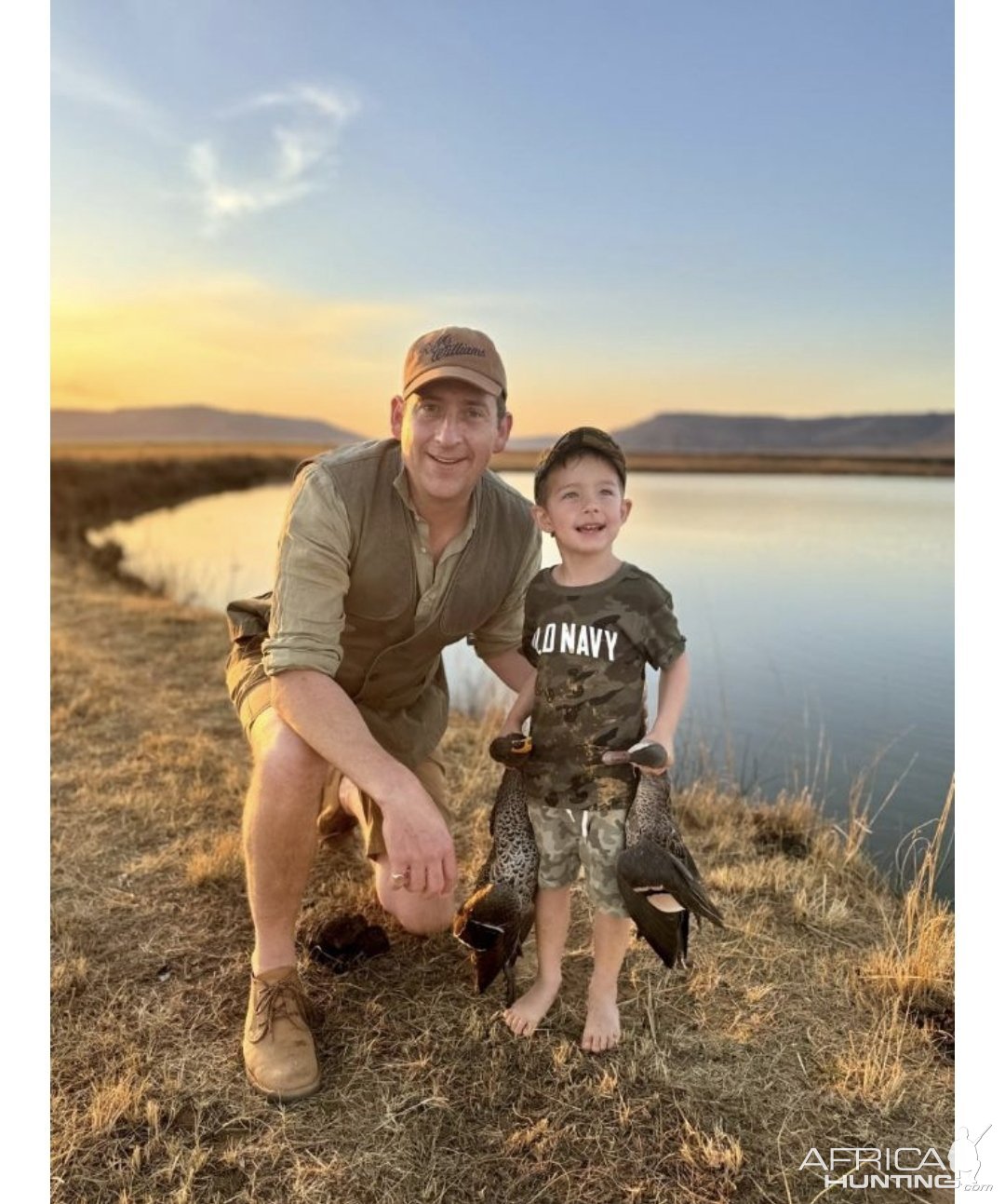 Father-Son-Safari bird shooting South Africa