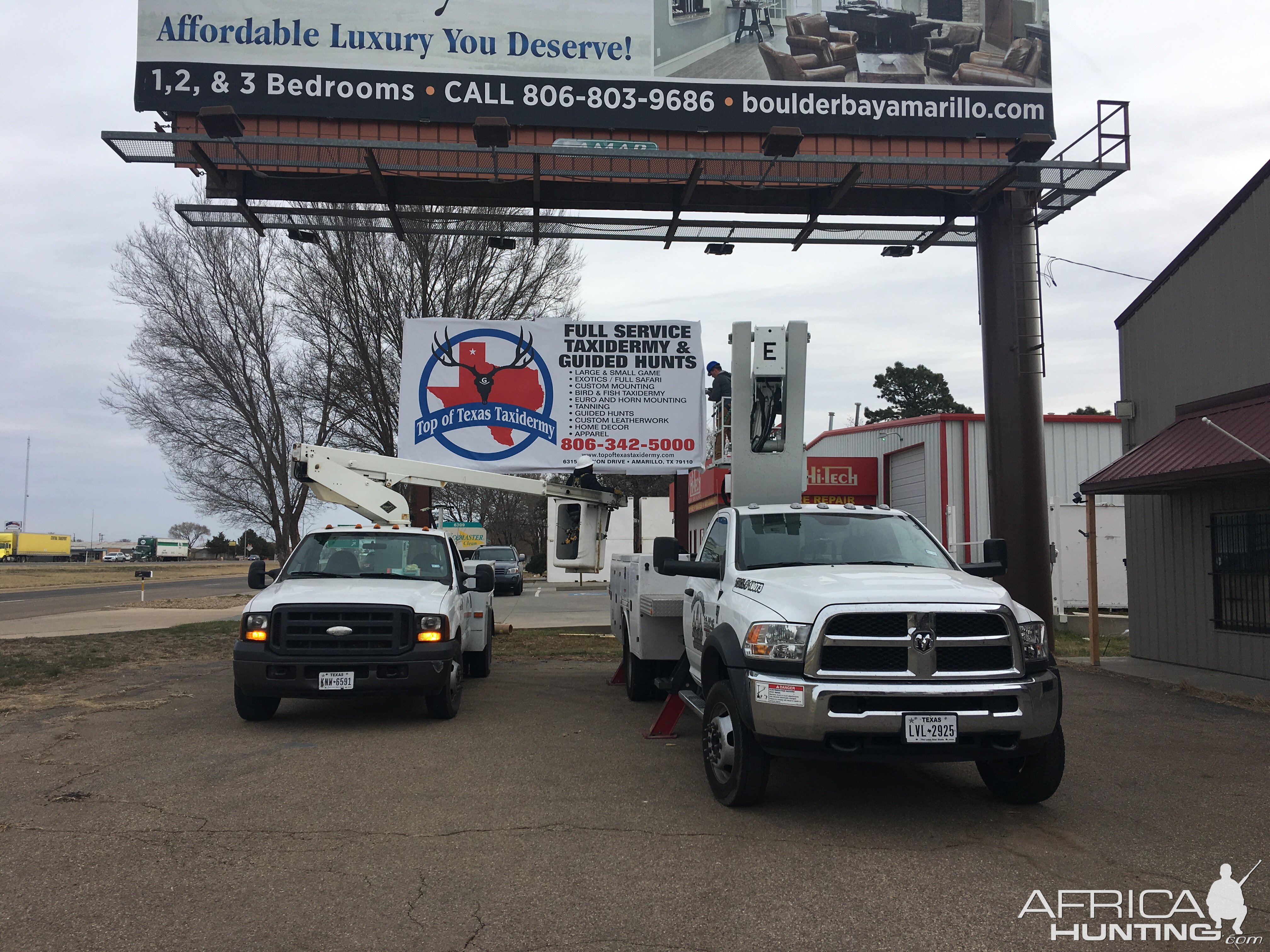 First and largest sign is getting installed today