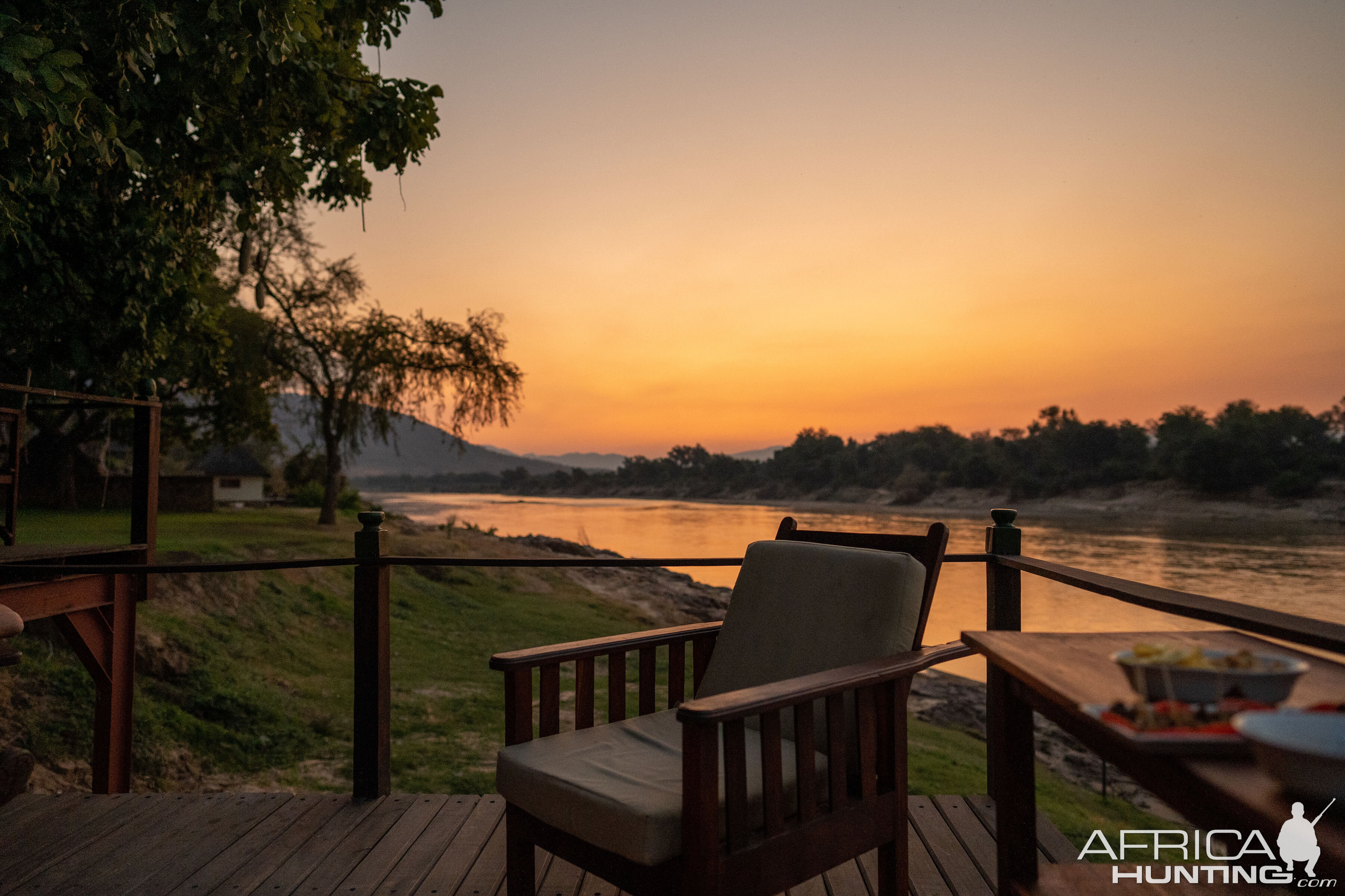 First sunset by the Luangwa River