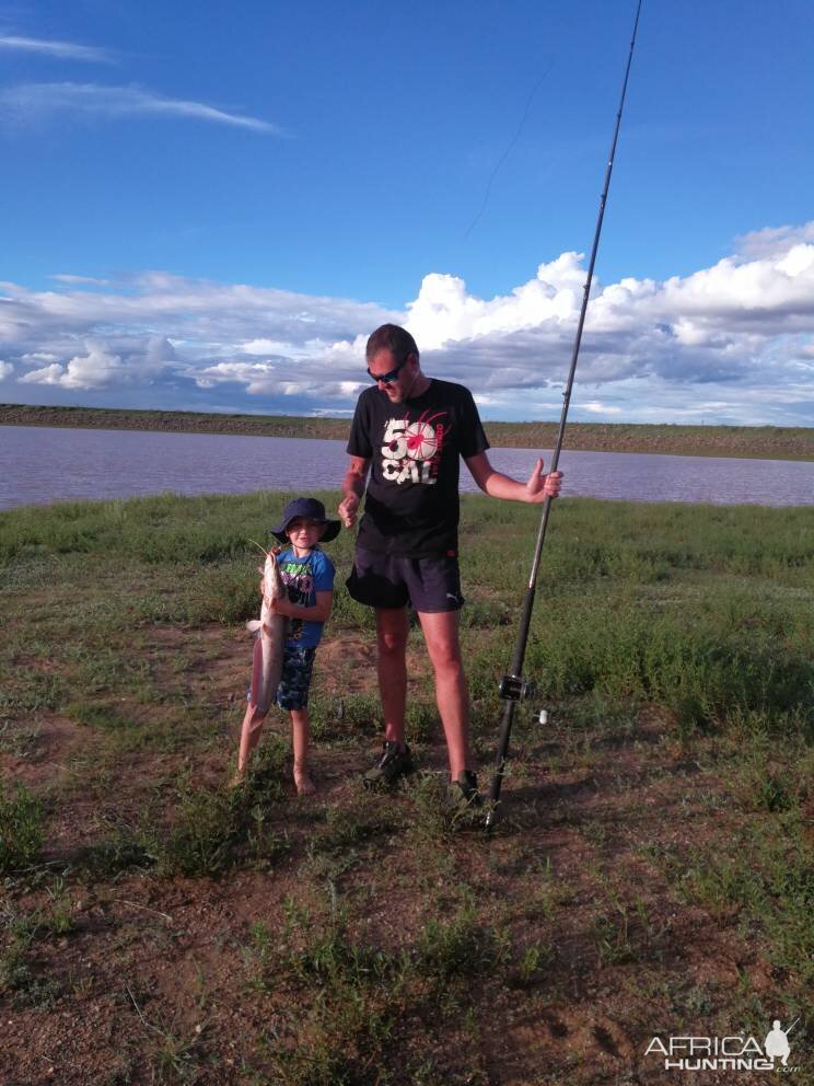 Fishing Freshwater Catfish in Namibia