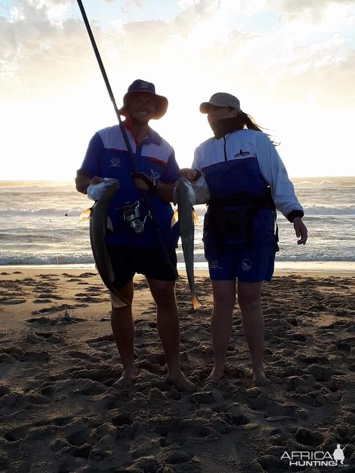 Fishing Silver Kob in Namibia