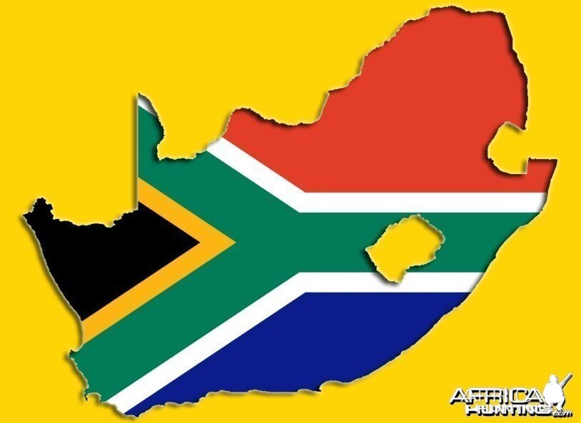 Flag Map South Africa