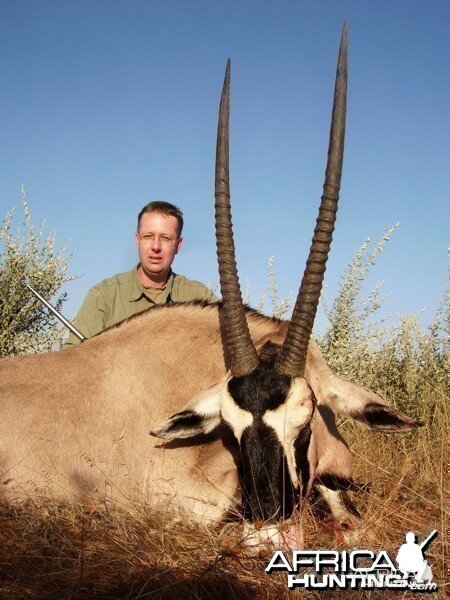 Gemsbok hunted at Westfalen Hunting Safaris Namibia