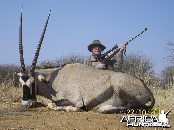 Gemsbok hunted at Westfalen Hunting Safaris Namibia