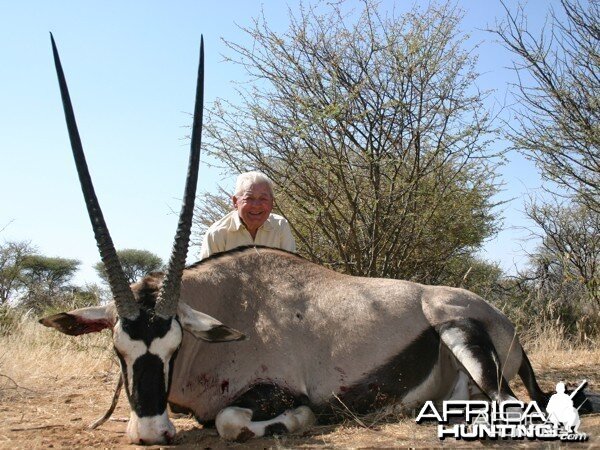 Gemsbok hunted at Westfalen Hunting Safaris Namibia