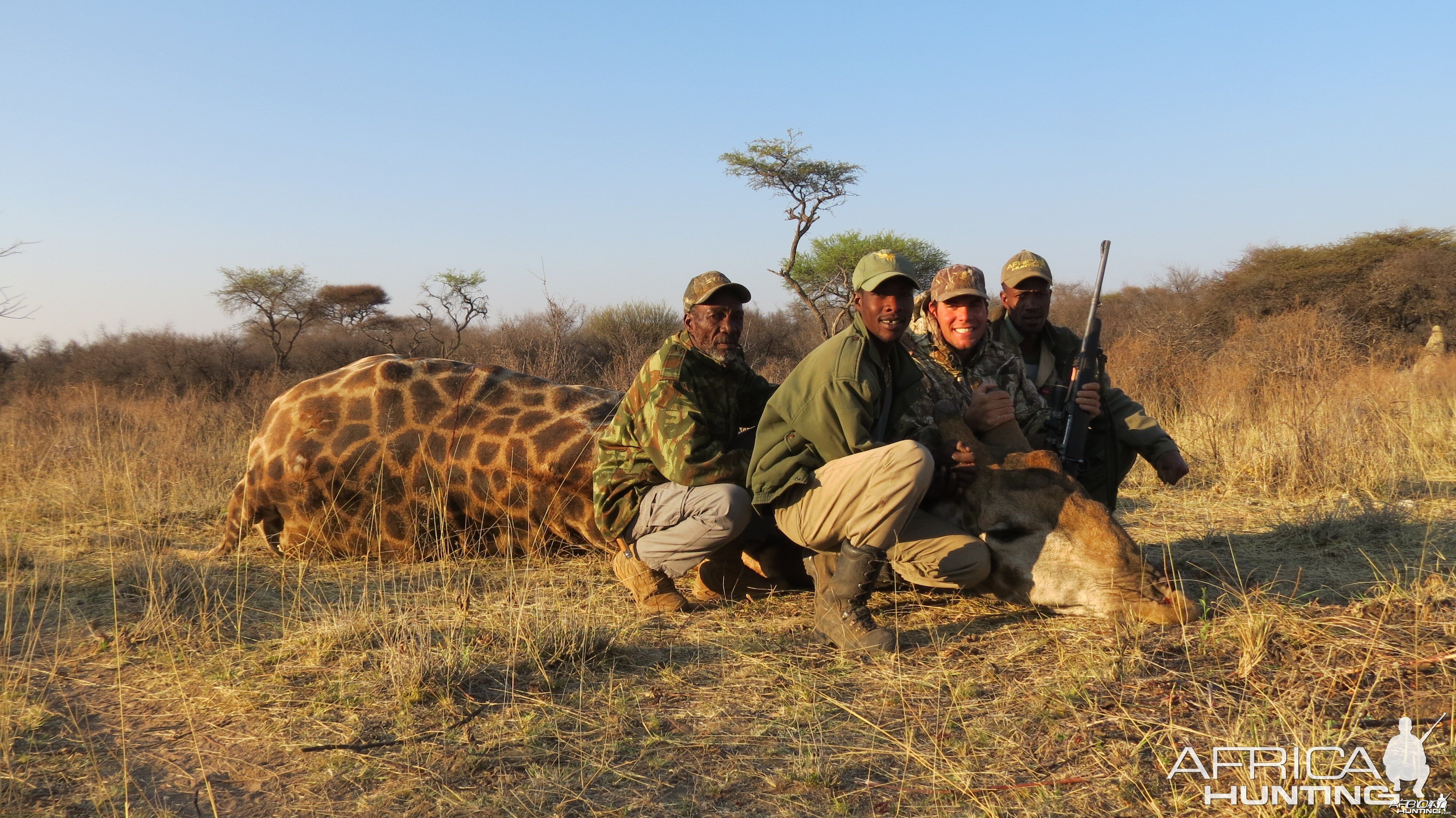 Giraffe hunted with Ozondjahe Hunting Safaris in Namibia