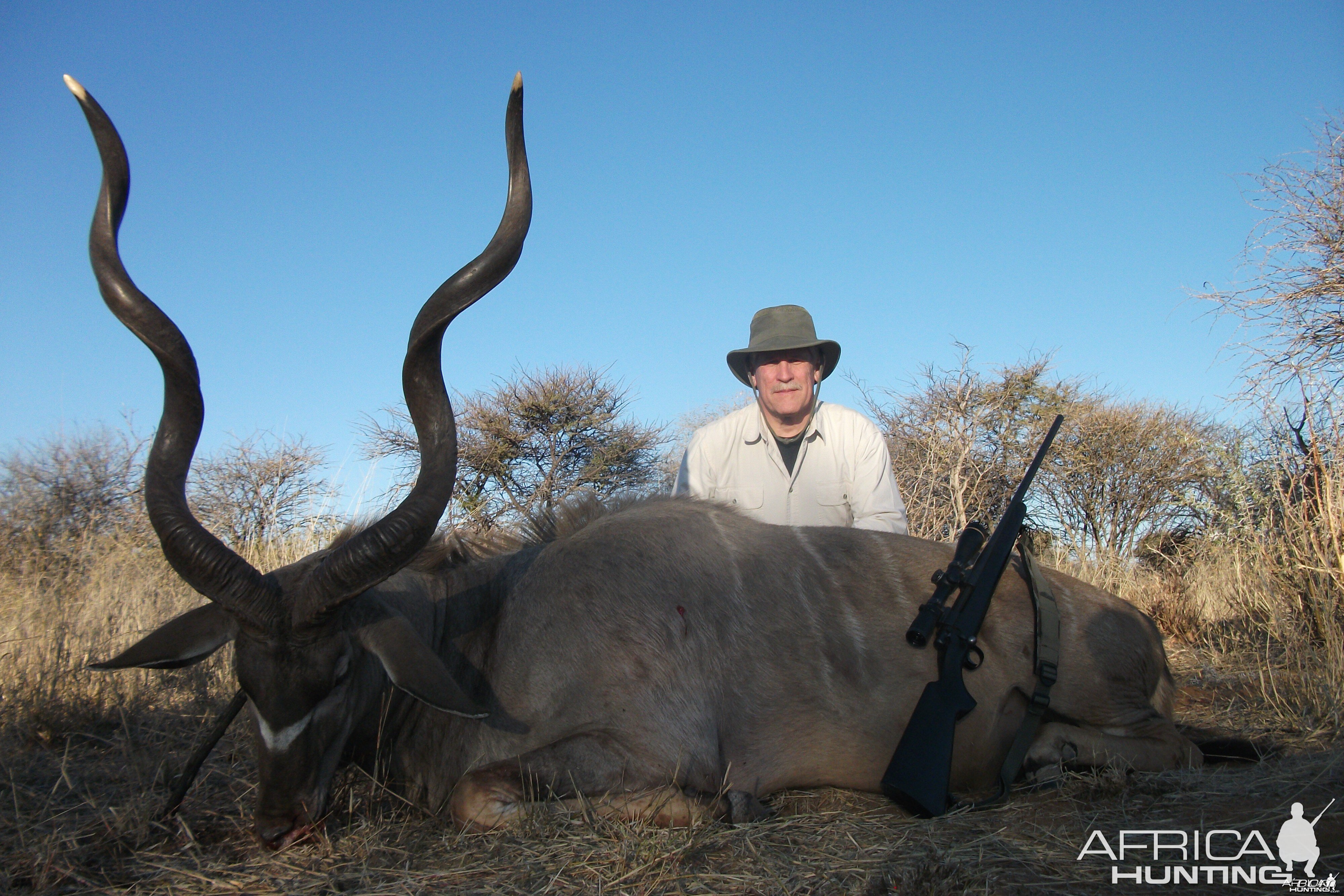 Greater Kudu hunted with Ozondjahe Hunting Safaris in Namibia