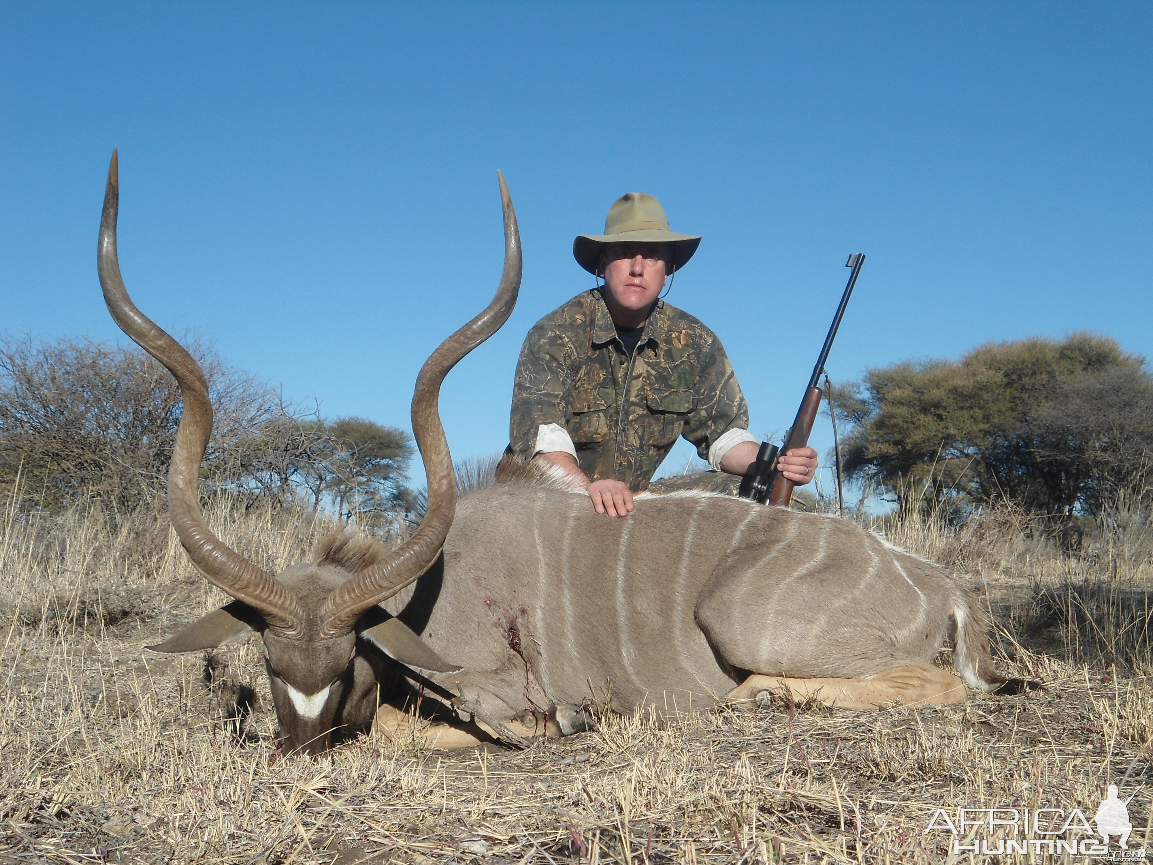 Greater Kudu hunted with Ozondjahe Hunting Safaris in Namibia