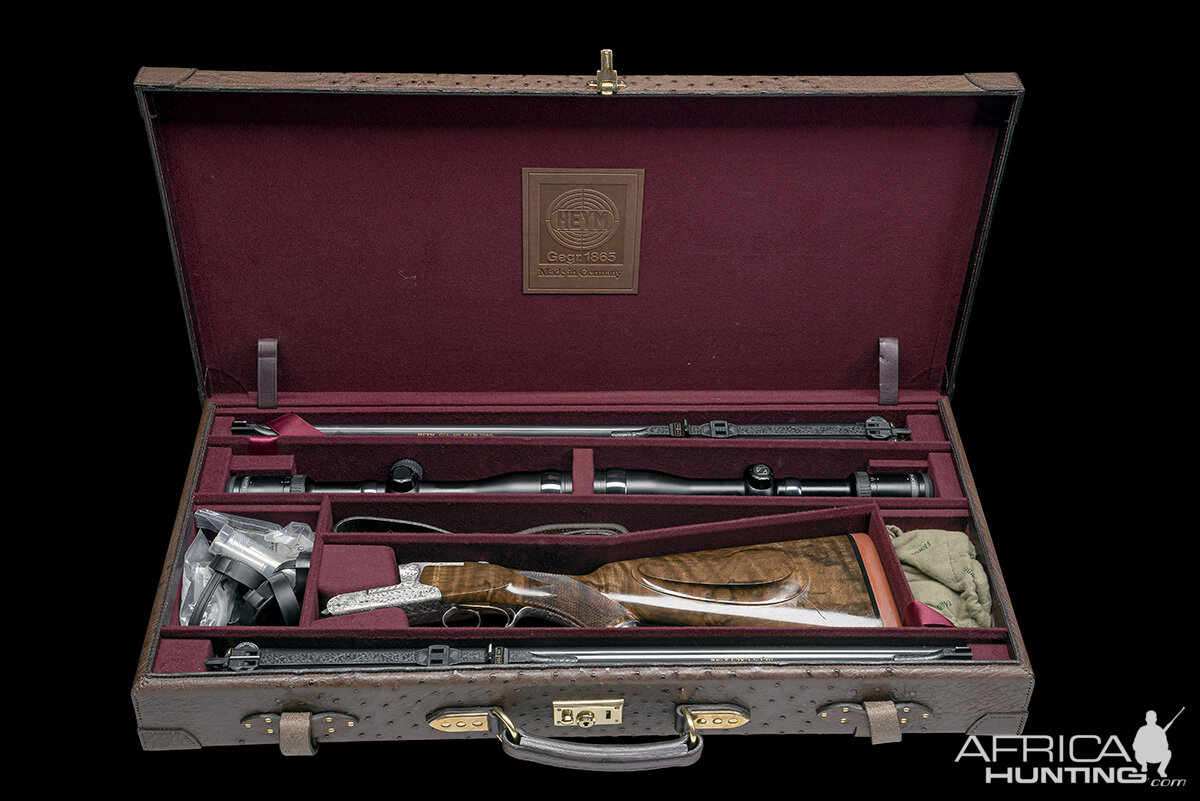 Heym 88B Light Model Boxlock Ejector Andrea Scholz Engraved Double Rifle