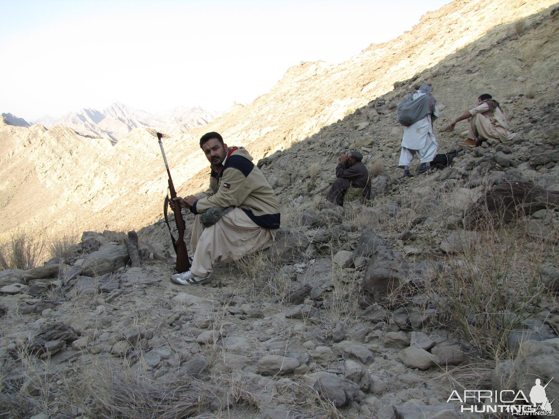 Holding my 7mm BRNO - Ibex hunt Pakistan