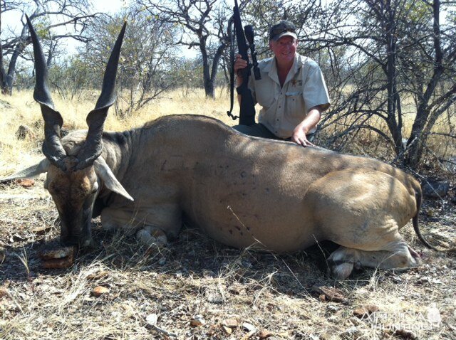 Holstein Hunting Safaris Namibia - client wit 42 1/2" Eland