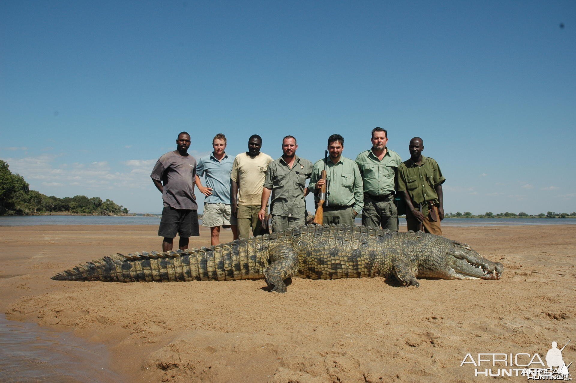 Huge 16 and half foot Crocodile hunted in Zimbabwe40 inch Buffalo hunted in