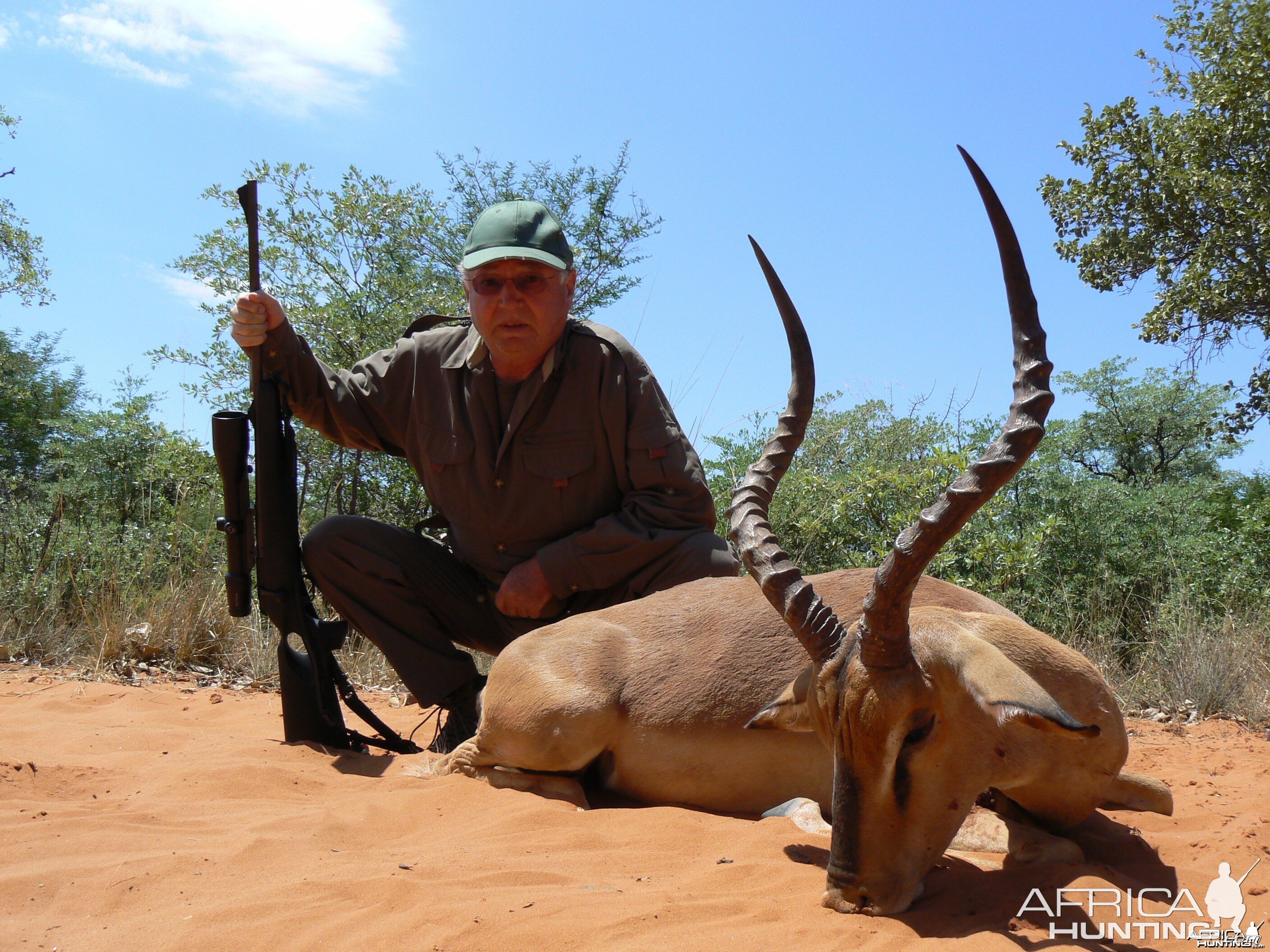 Hunting Black-faced Impala in Namibia