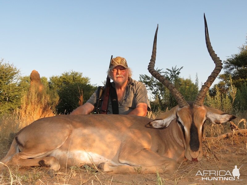 Hunting Black-faced Impala Nambia