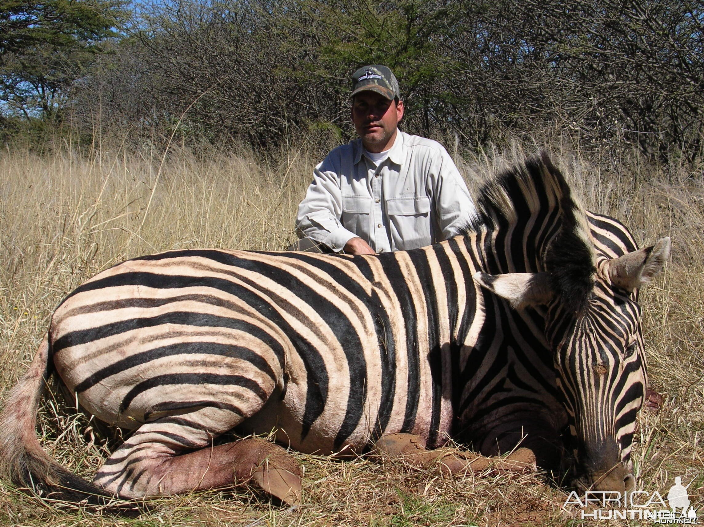 Hunting Burchell's Plain Zebra in Namibia