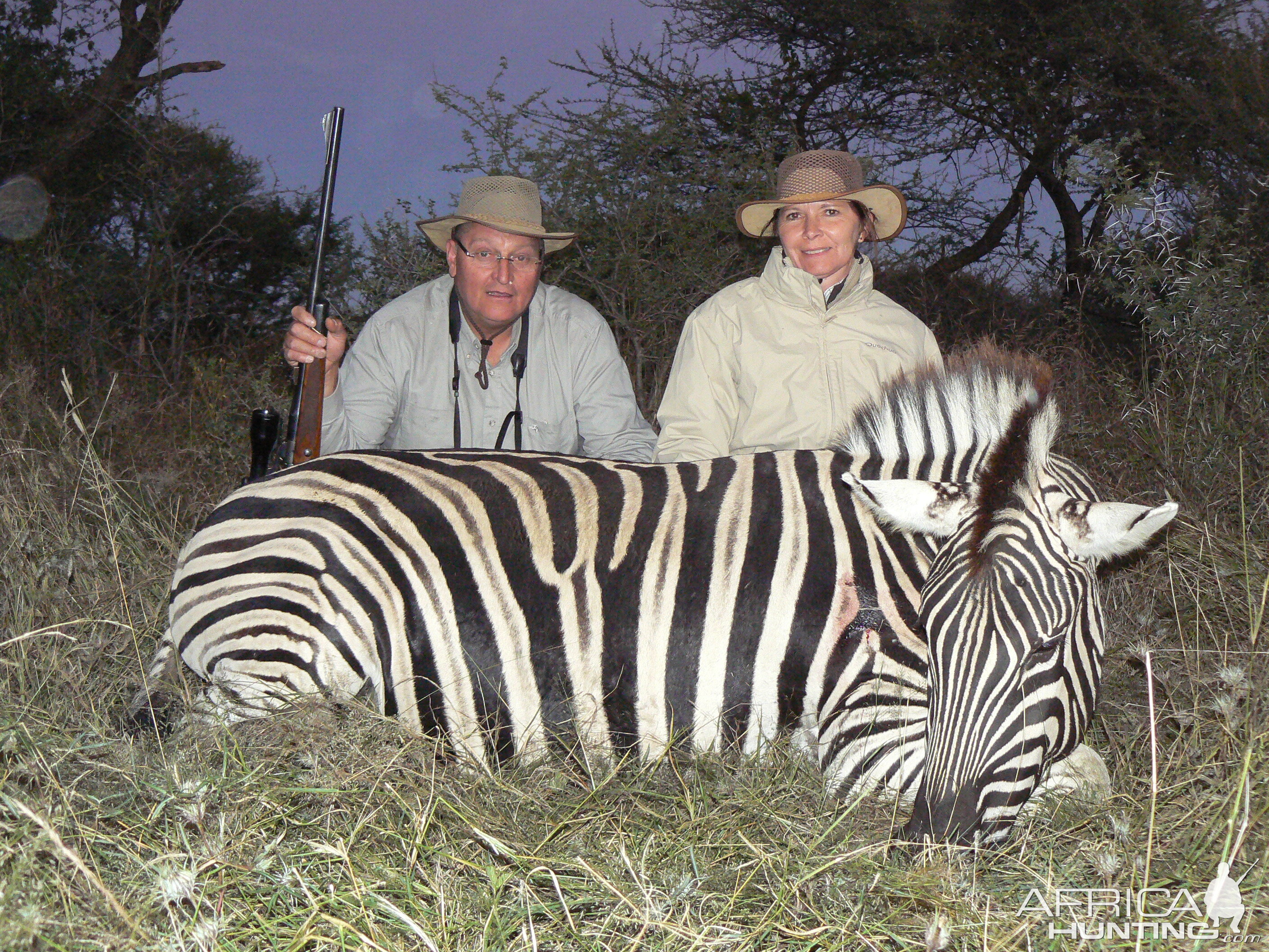 Hunting Burchell's Plain Zebra in Namibia