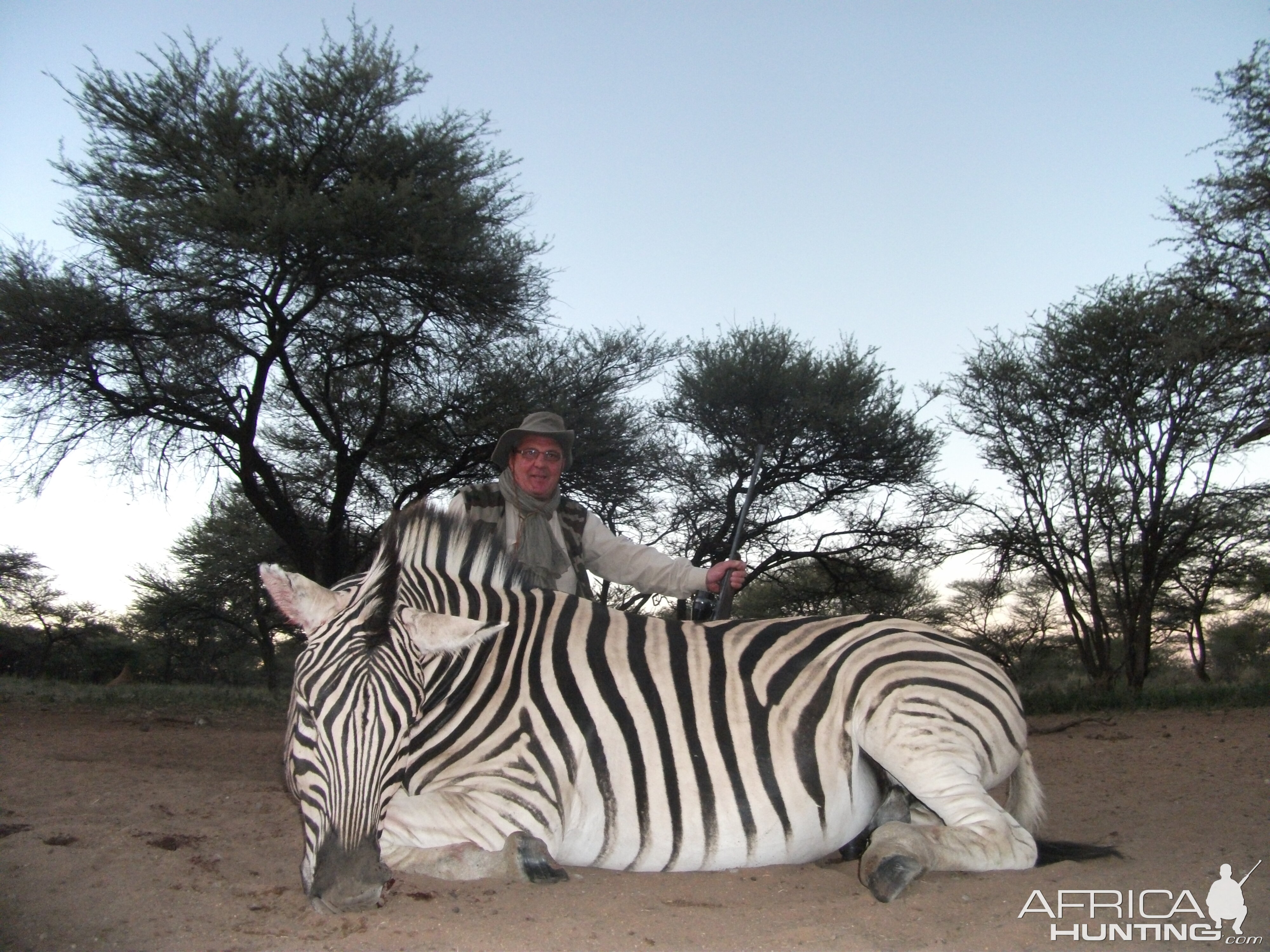 Hunting Burchell's Plain Zebra in Namibia