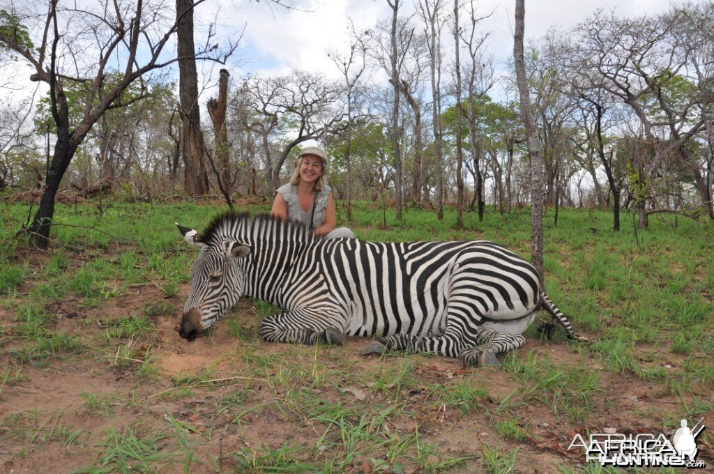 Hunting in the Selous Zebra