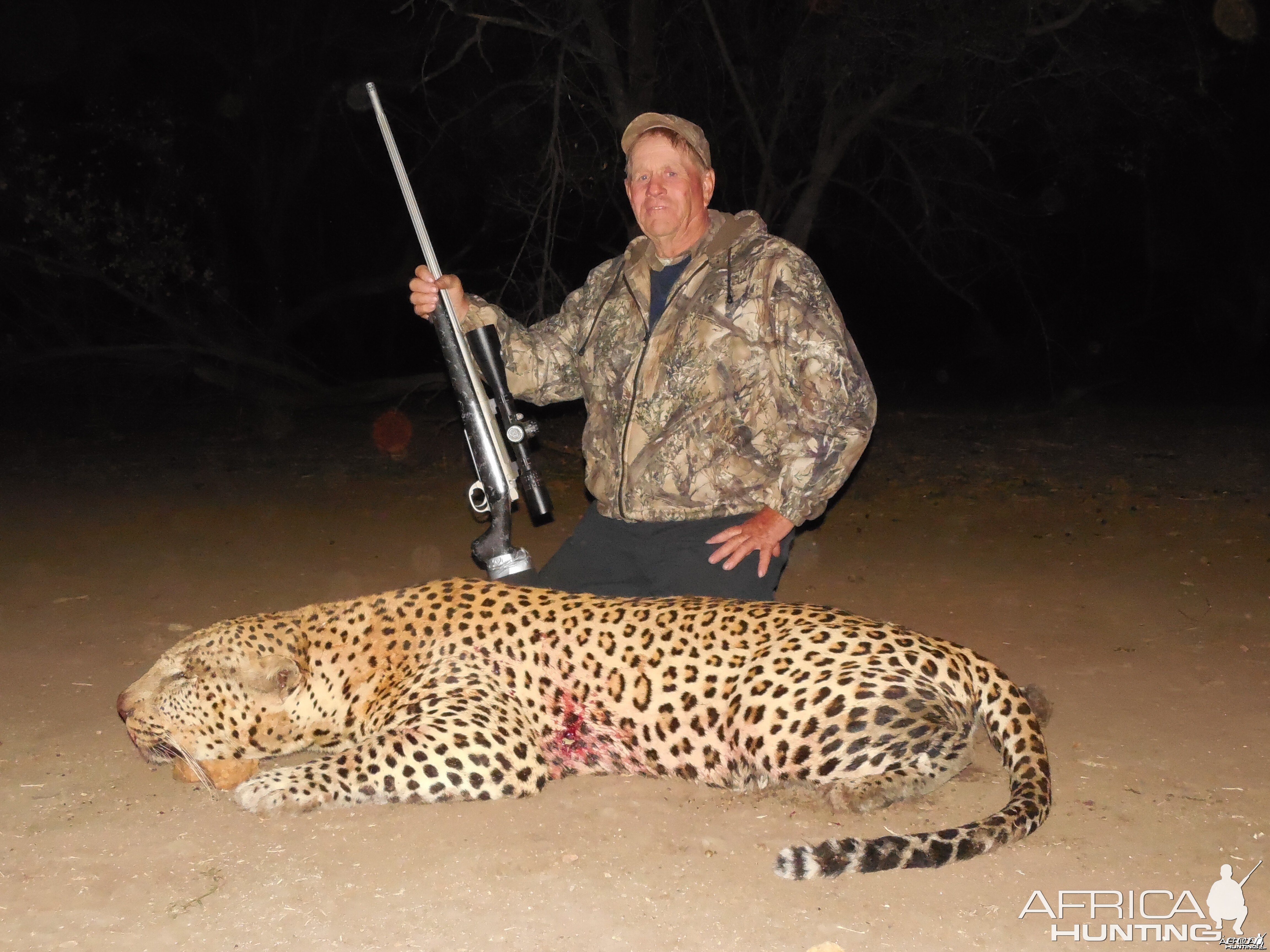 Hunting Leopard at Ozondjahe Hunting Safaris in Namibia