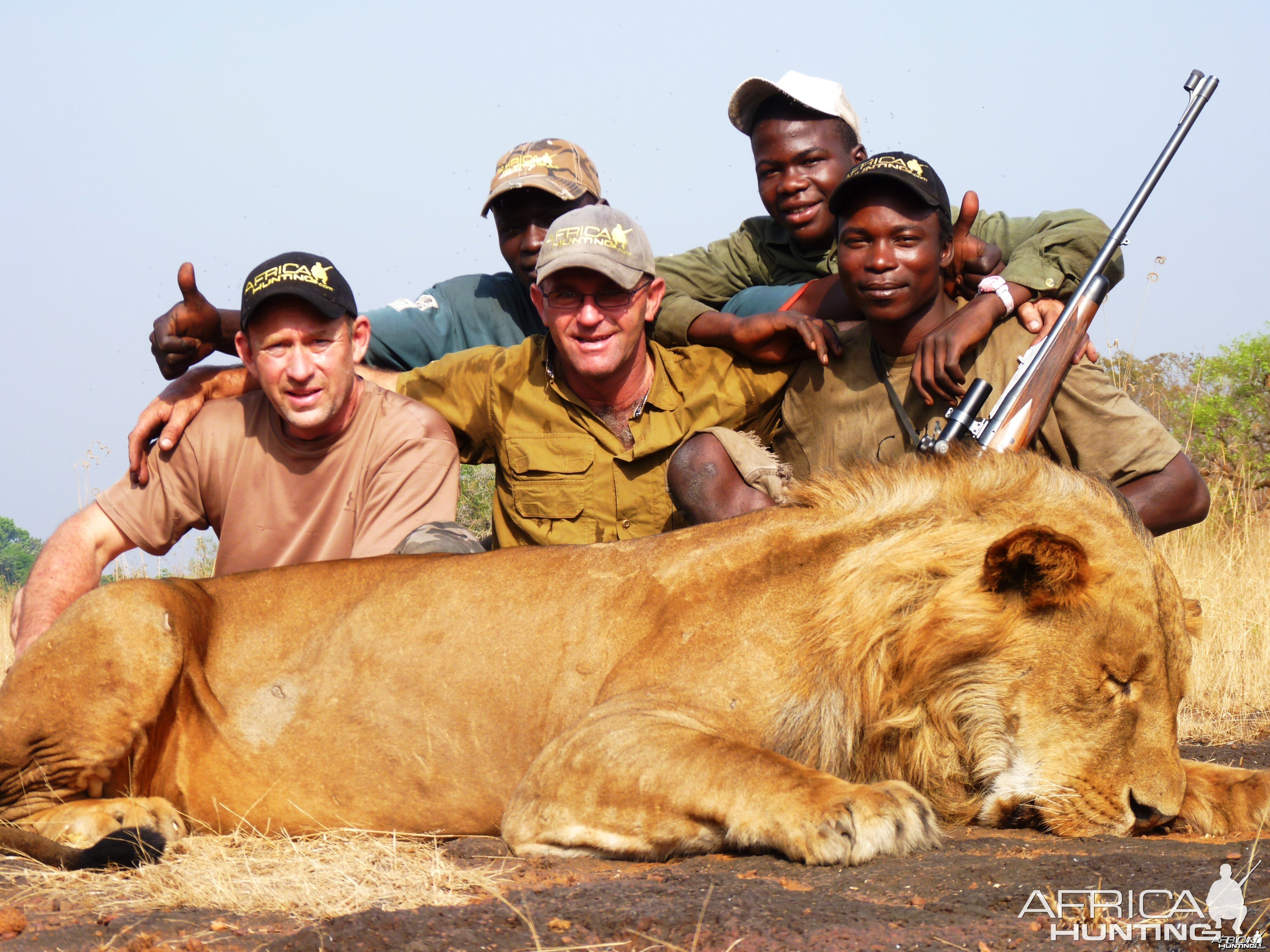 Hunting Lion in Central African Republic