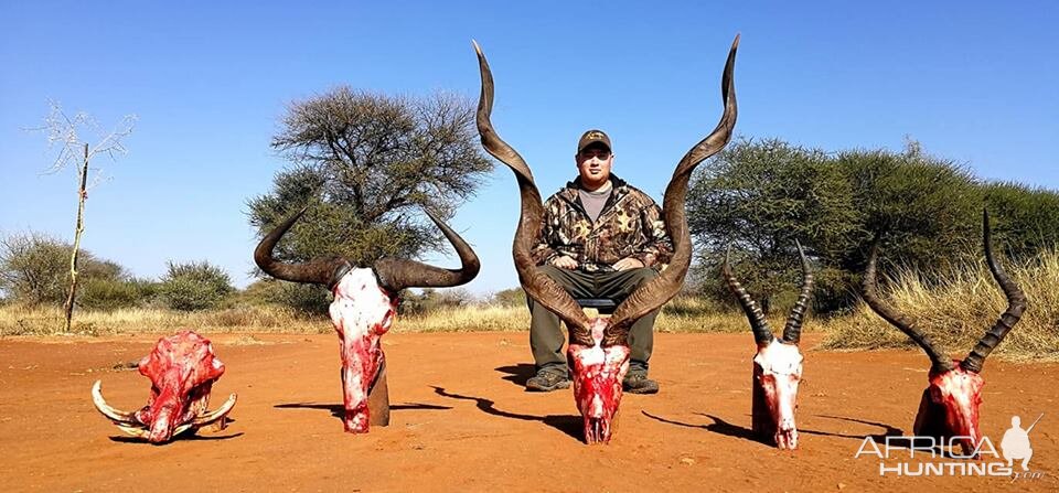 Hunting Warthog, Blue Wildebeest, Kudu, Blesbok & Impala in South Africa