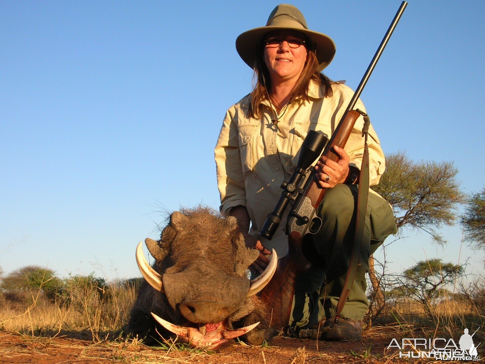 Hunting Warthog in Namibia