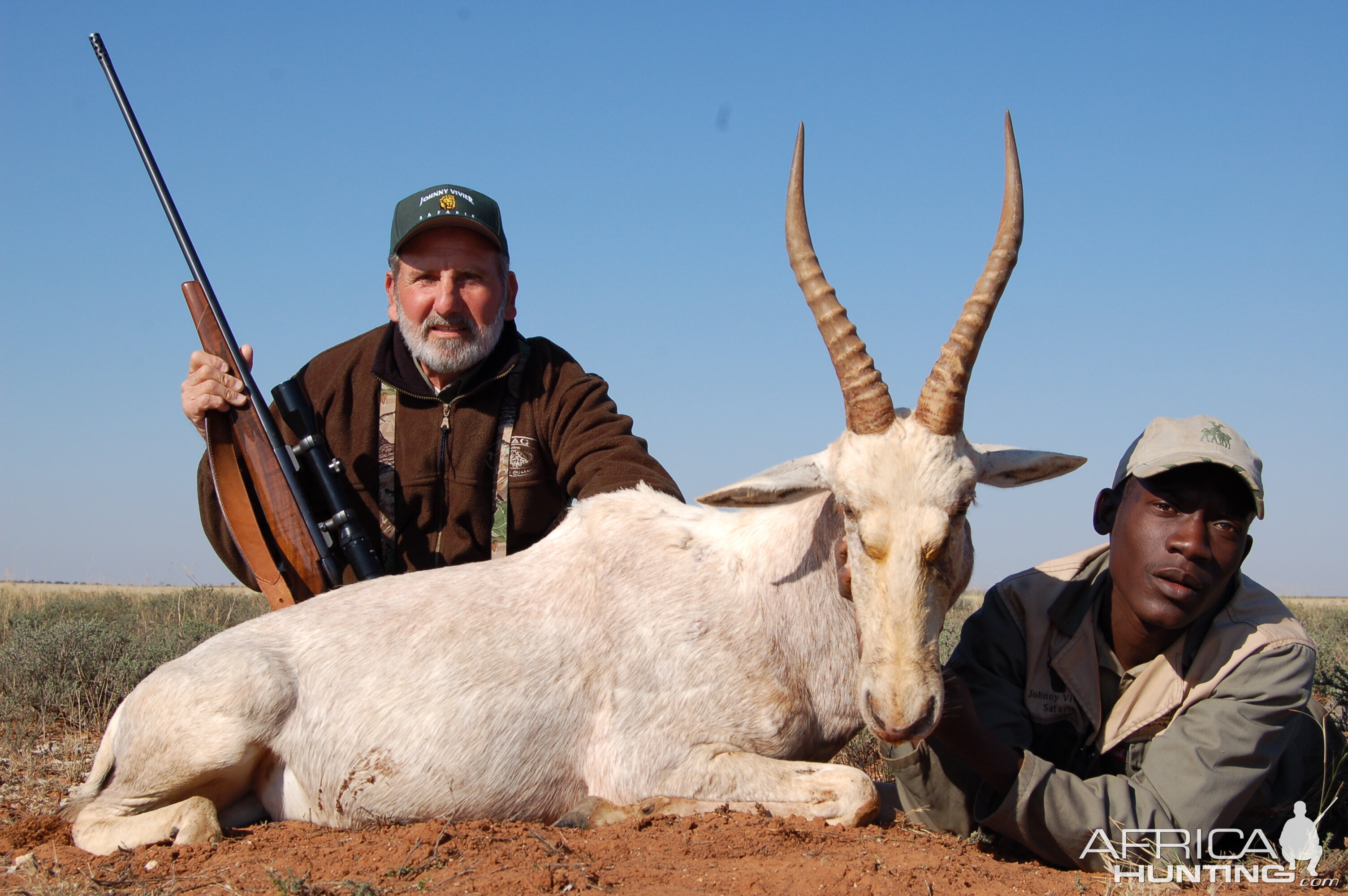 Hunting White Blesbok with Wintershoek Johnny Vivier Safaris in SA