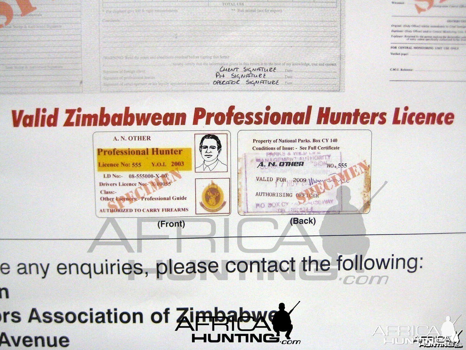 Hunting Zimbabwe - Important Notice To All Hunting Clients