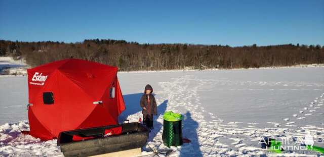 Ice Fishing in Maine USA