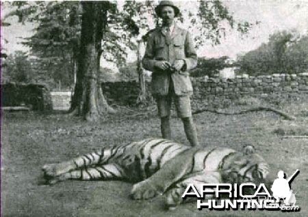 Jim Corbett with Tiger