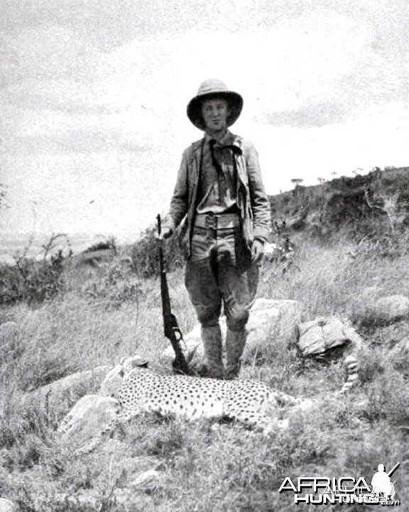 Kermit Roosevelt and cheetah shot by him