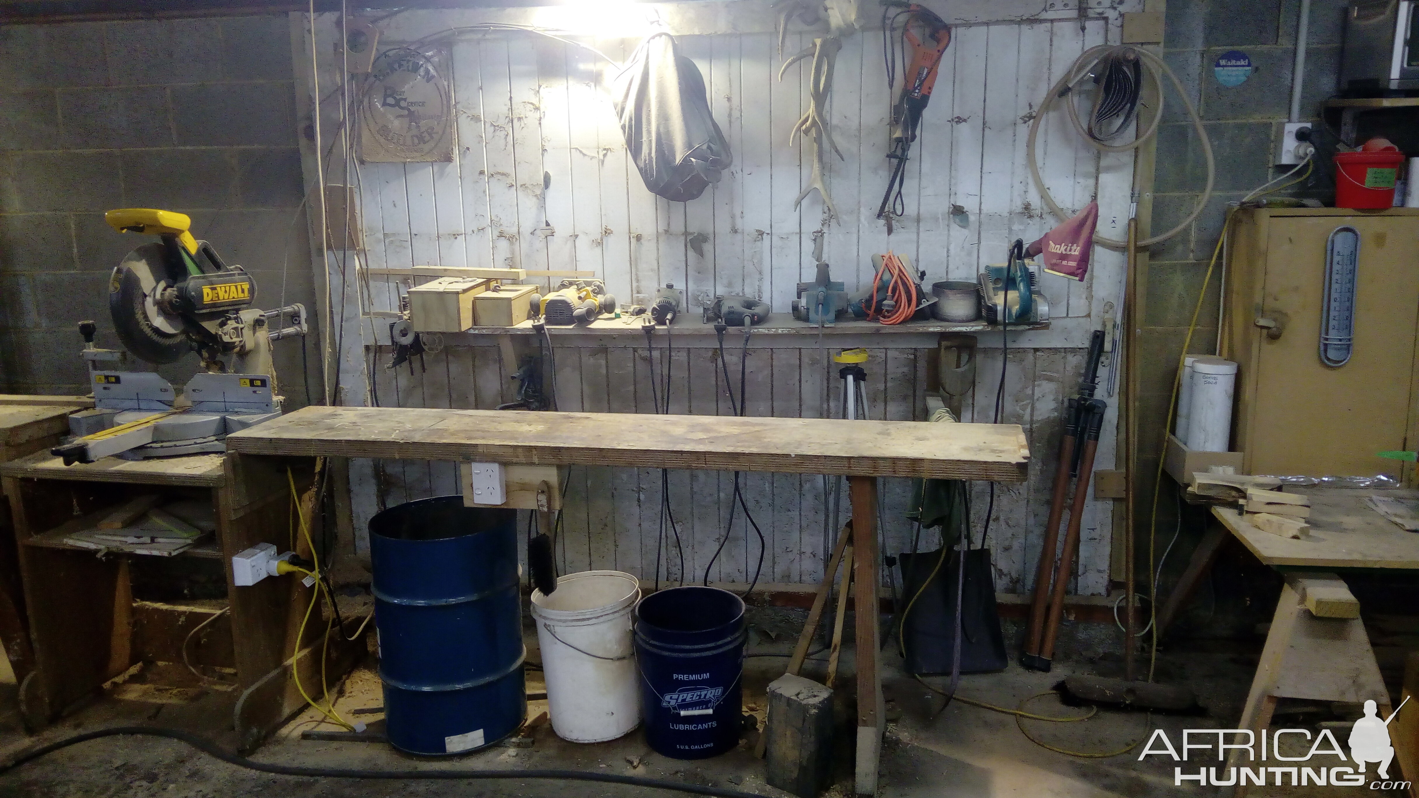 Knife making work area